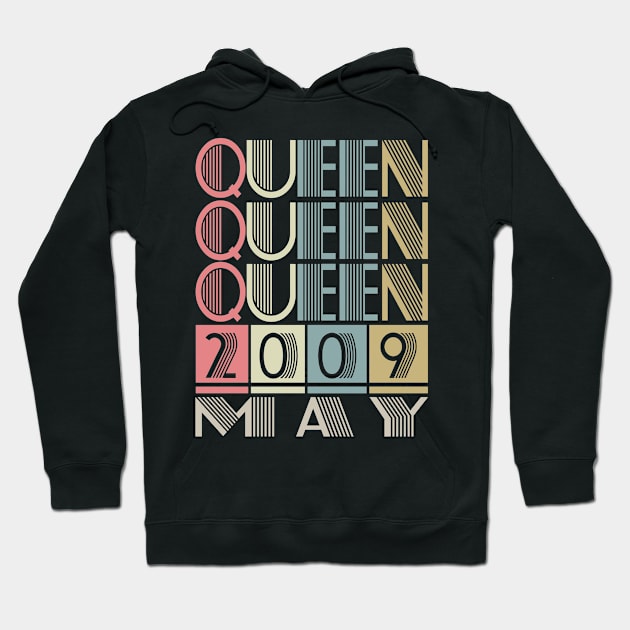 2009 - Queen May Retro Vintage Birthday Hoodie by ReneeCummings